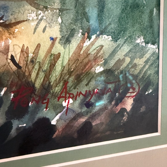 Original Signed Framed Landscape Watercolor Painting - Picture 10 of 12